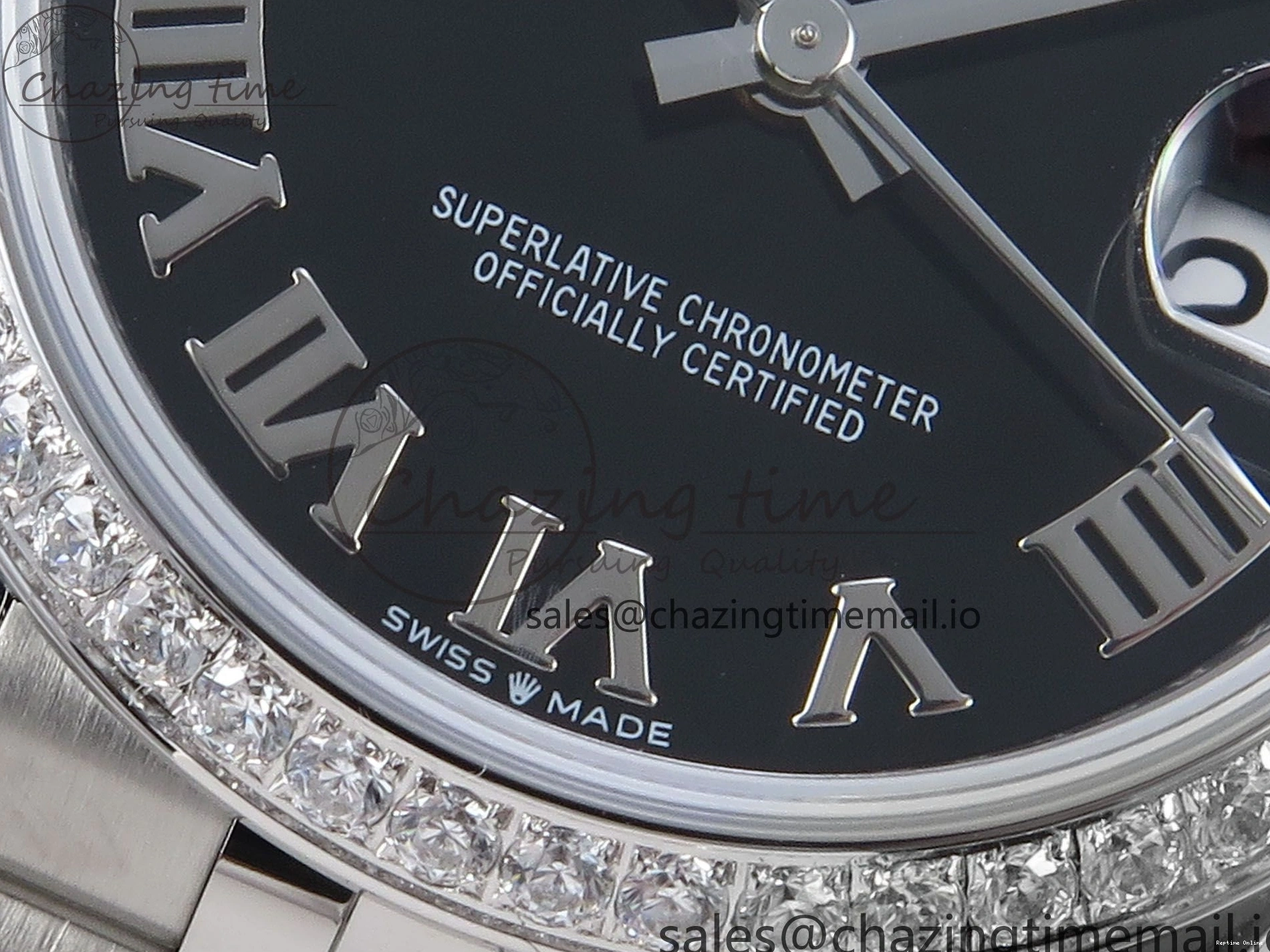 0510 DateJust 31 278384RBR ARF 1:1 Best Edition 904L Steel Black Roman Dial Diamonds Bezel on SS Jubilee Bracelet ETA SmoothTexture 449